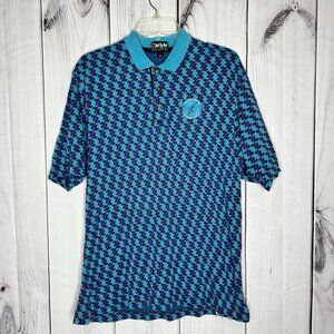 CARLYLE Sz M Vintage 100% Cotton Golf Polo Made USA Alpharetta Country Club